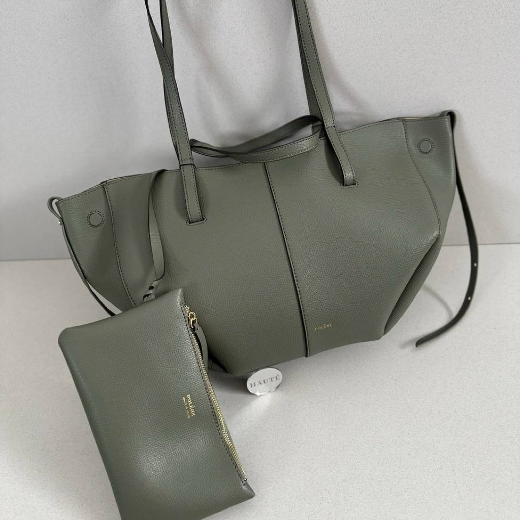 Polene Cyme Mini / Large Shoulder Bag in Calfskin Leather | Ready Stock Camel Taupe Cognac Black
