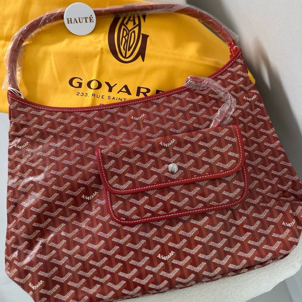 Goyard Boheme Hobo Canvas Hobo Shoulder Bag – Ready Stock Premium Zipped Design | Navy / Black / Green / Grey