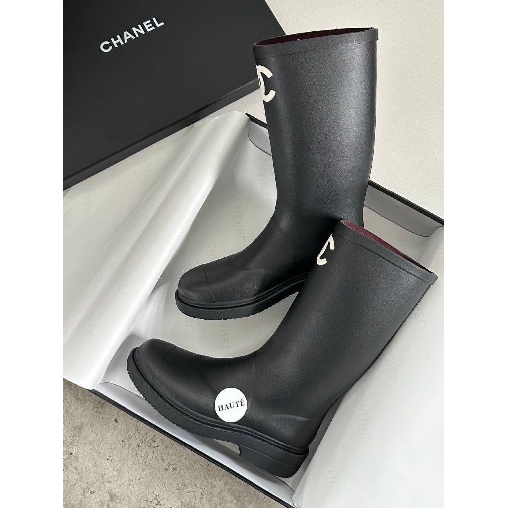 Chanel Caoutchouch High Boots Women’s Rubber Winter Boots Ready Stock