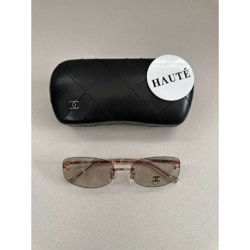 Chanel Rimless Logo Sunglasses Kacamata Frameless Tanpa Bingkai UV Protection