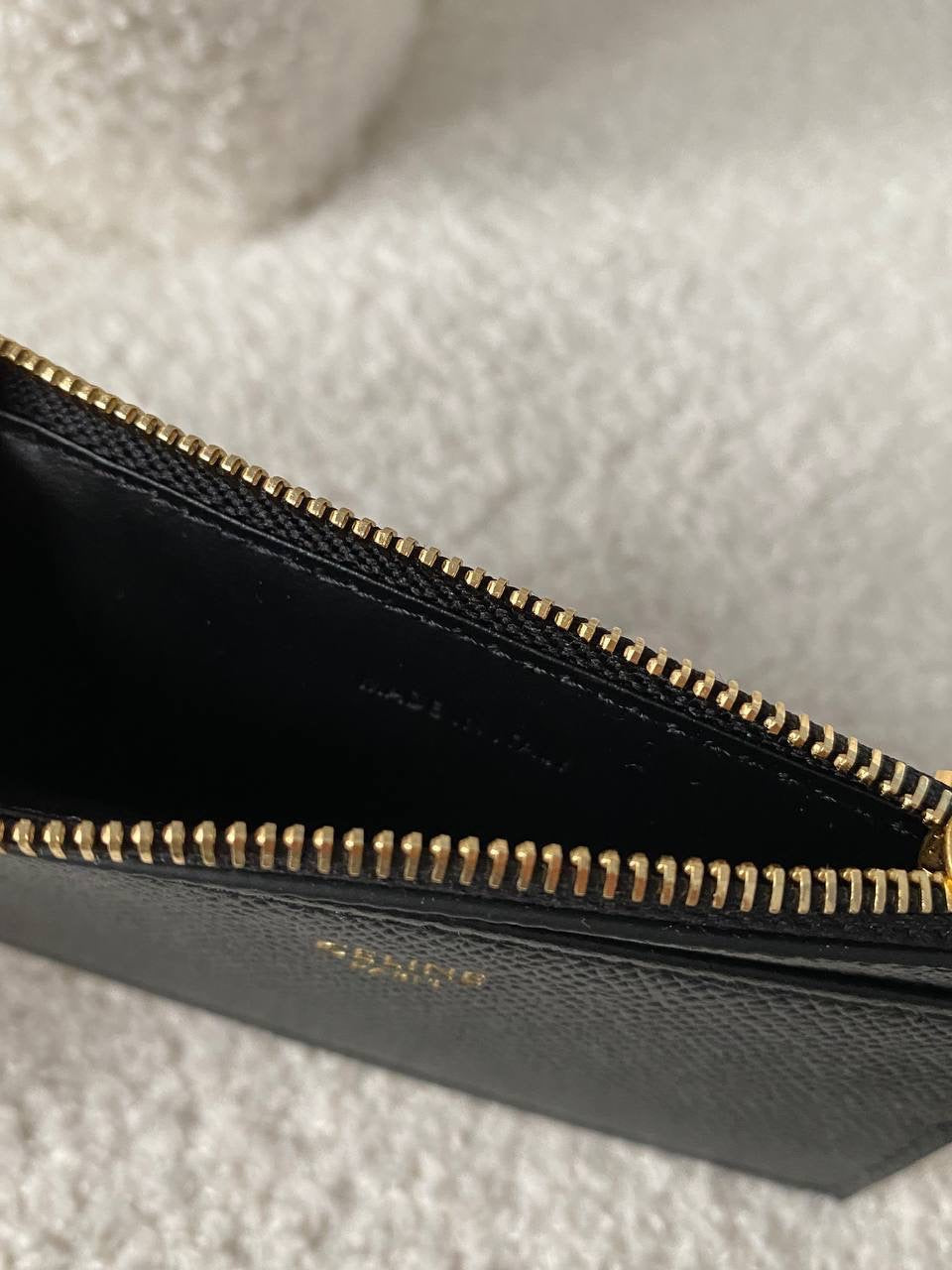 Celine Triomphe Small Compact Wallet Card Holder Charm Black | Ready Stock