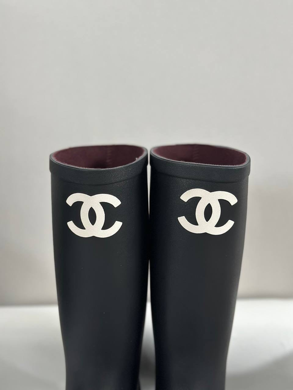 Chanel Caoutchouch High Boots Women’s Rubber Winter Boots Ready Stock