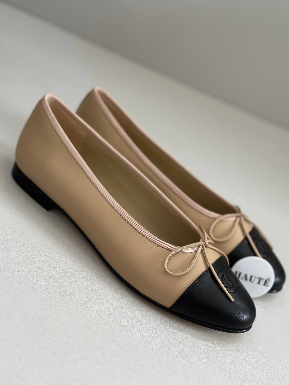 Chanel Ballet Logo Stitch Lambskin Leather Ballerina Flat | Women’s Flat Shoes Real leather