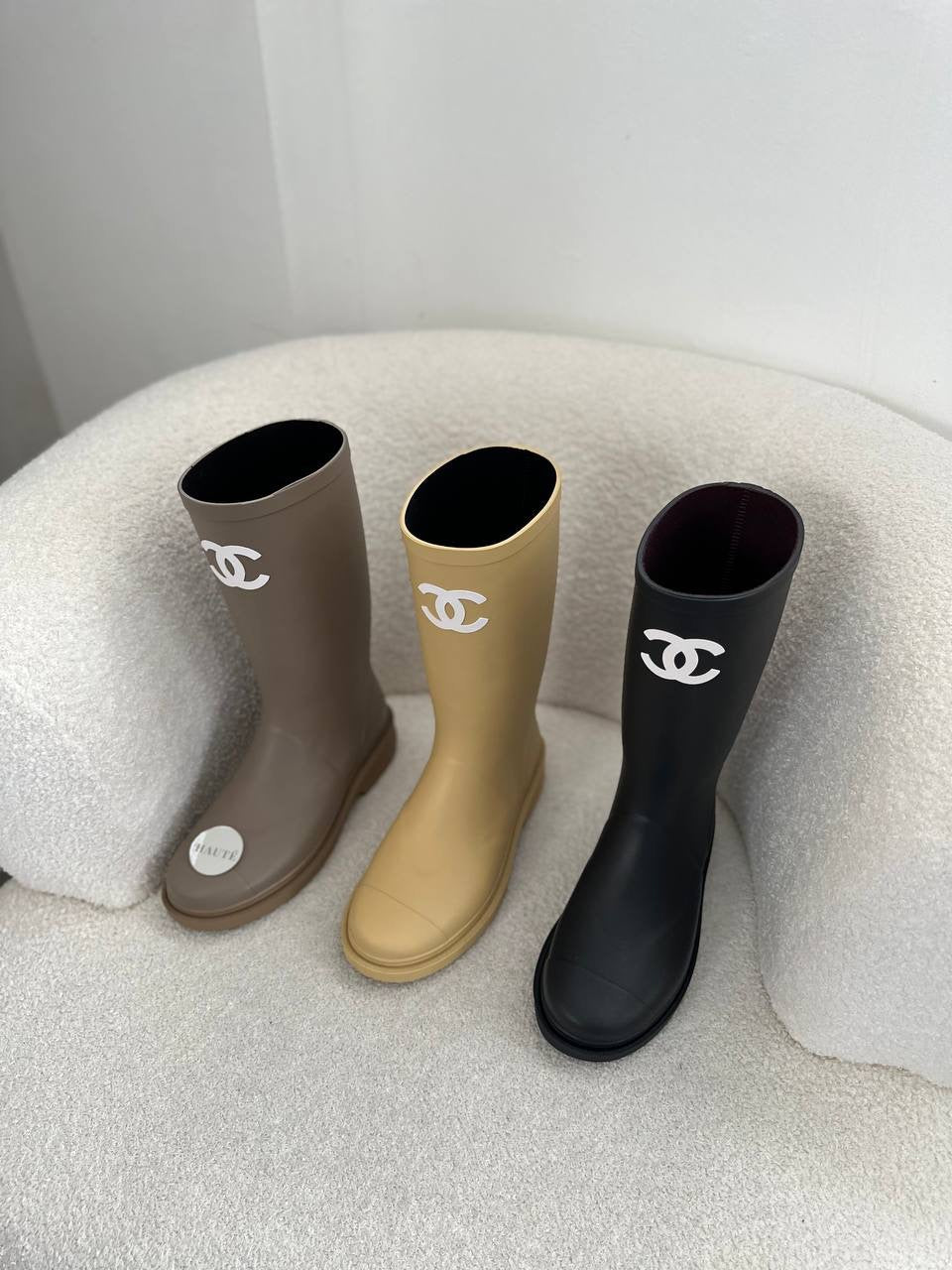 Chanel Caoutchouch High Boots Women’s Rubber Winter Boots Ready Stock