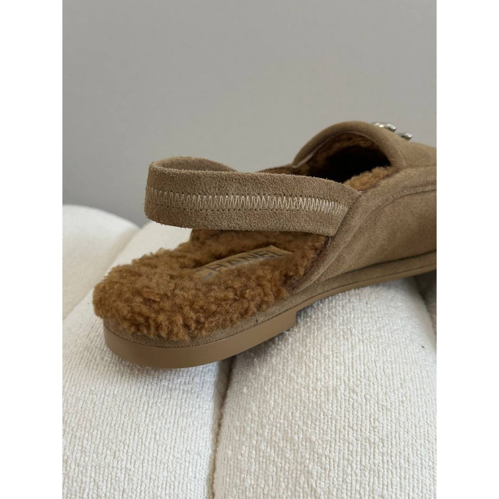 Chanel Suede Shearling Loafer Winter