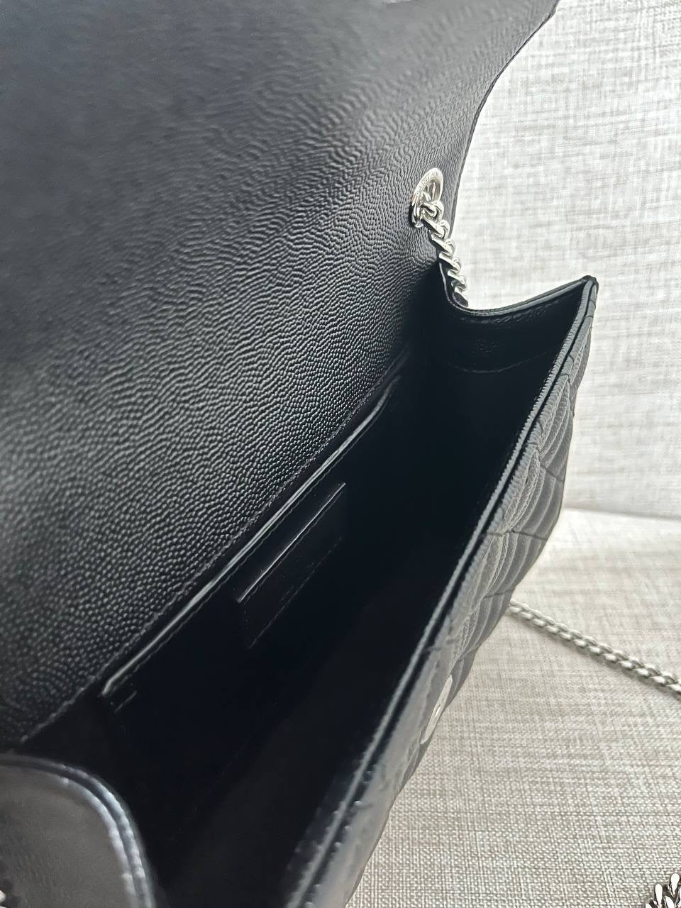 YSL Envelope Hand Bag in Genuine Grain Leather