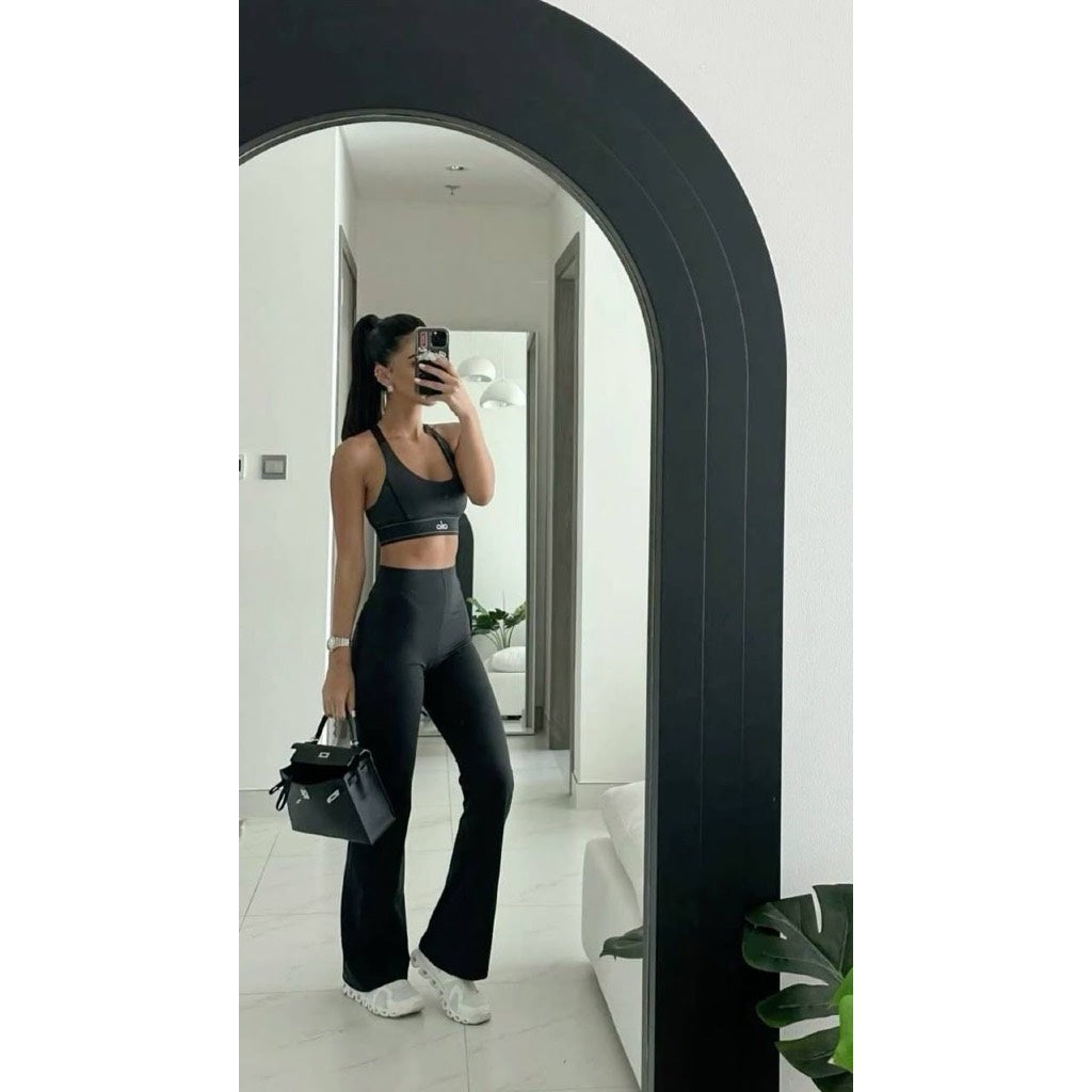 Alo Flare Legging with Breathable Fabric | Yoga Pilates Outfit