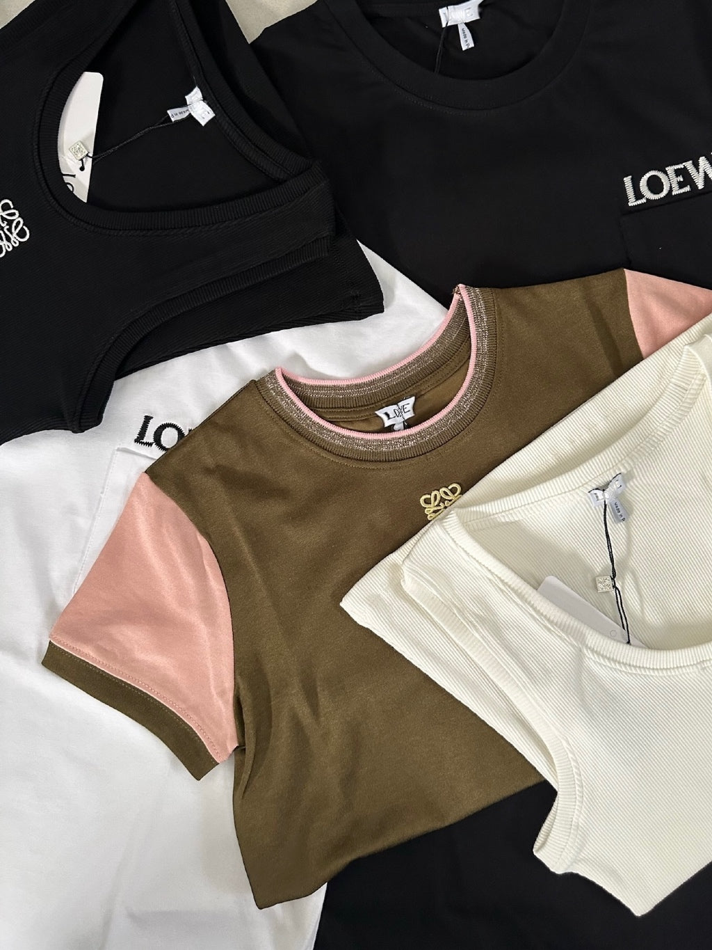 Loewe Apparel Anagram Ribbed Tank Top | Women Logo Tshirt
