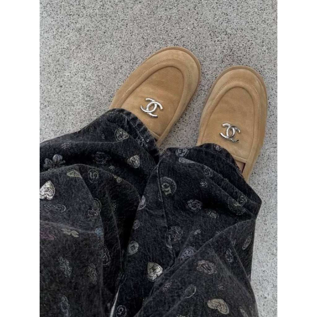 Chanel Suede Shearling Loafer Winter