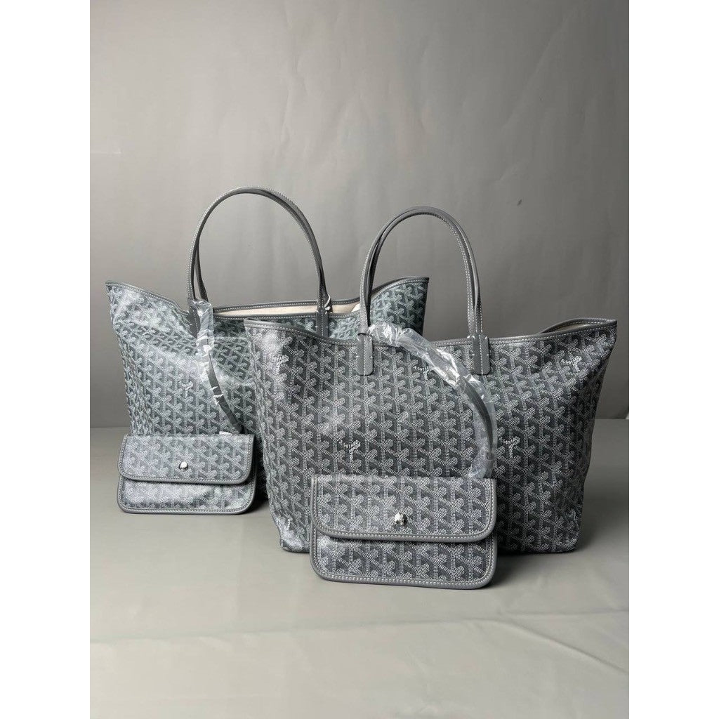 Goyard Saint Louis Tote Bag Canvas Size PM / GM | Ready Stock Black Tan