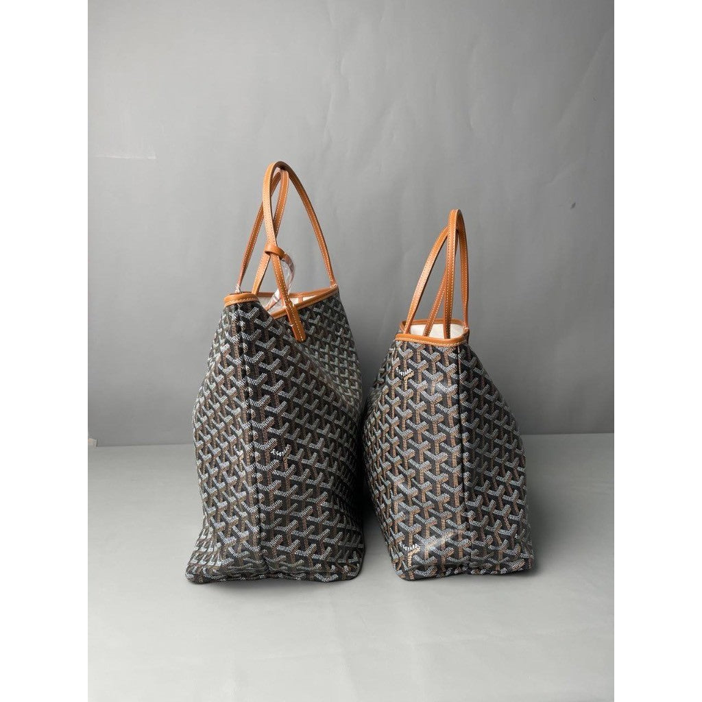 Goyard Saint Louis Tote Bag Canvas Size PM / GM | Ready Stock Black Tan