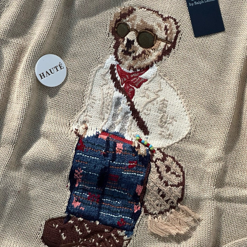 Polo Ralph Lauren Iconic Bear Wool Sweater | Knitwear Oversized Fit Women / Wanita - Ready Stock