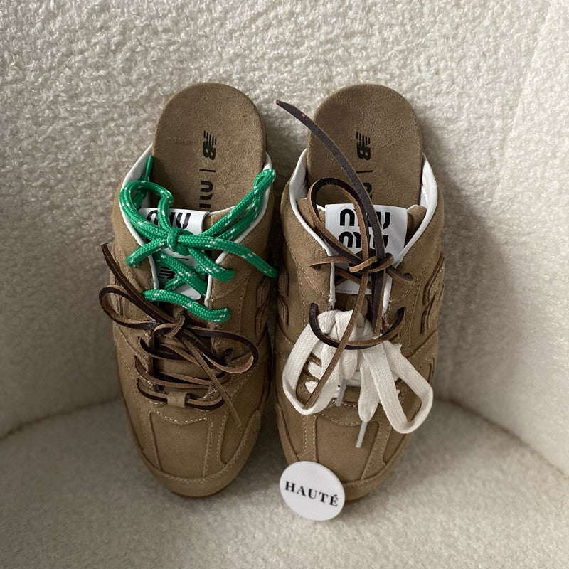 Miu Miu x NB 530 Mules Deco Calf Suede Slip On