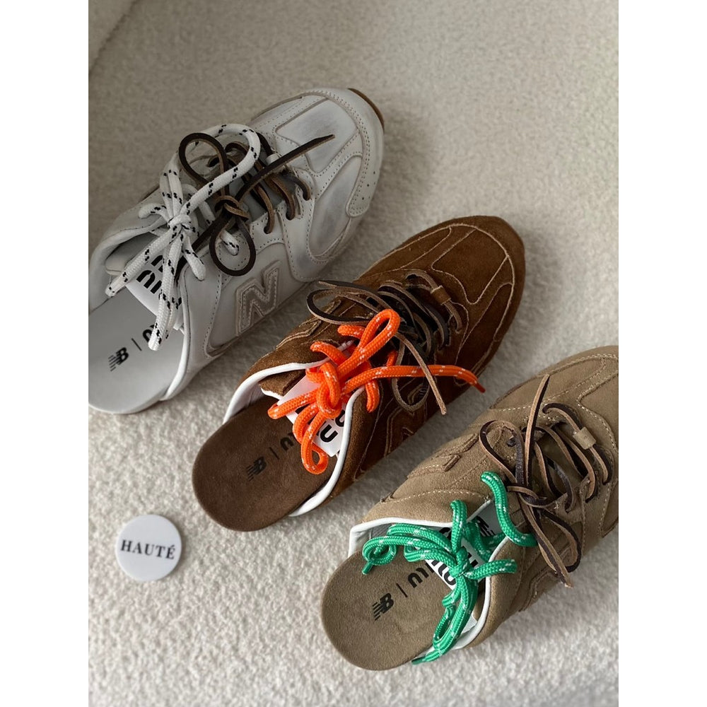 Miu Miu x NB 530 Mules Deco Calf Suede Slip On