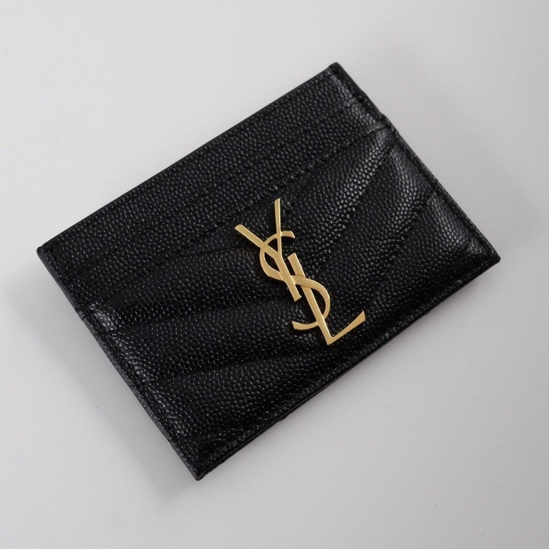 YSL Card Holder in Caviar Leather