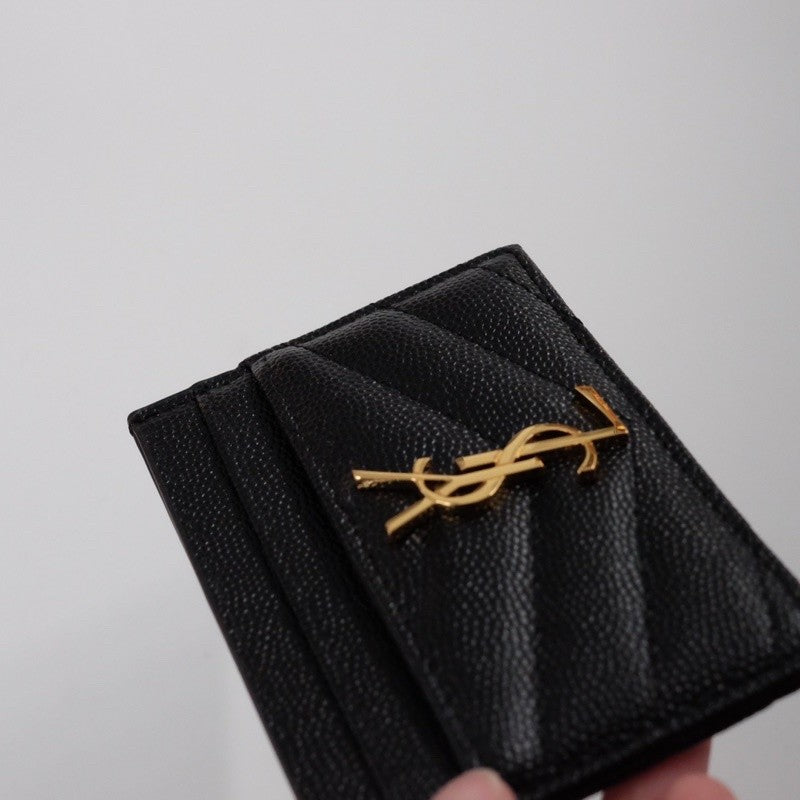 YSL Card Holder in Caviar Leather