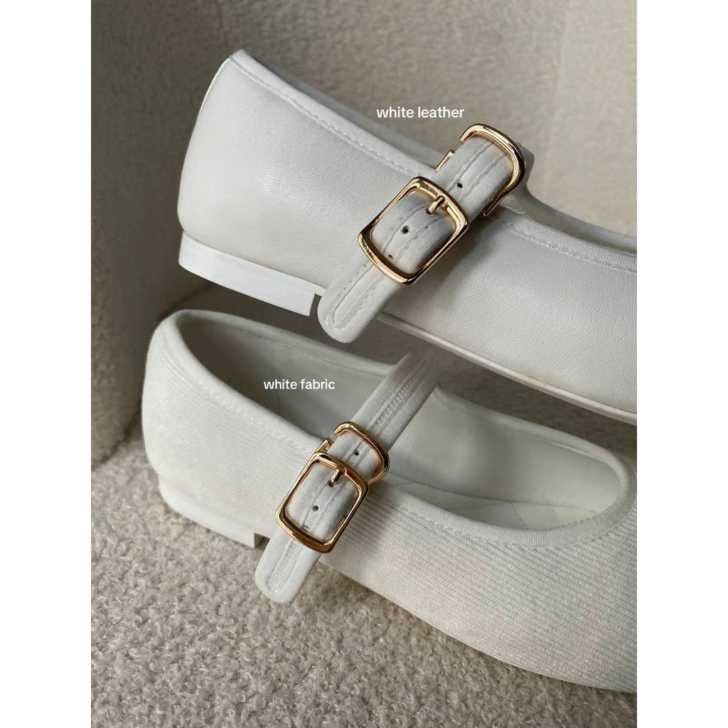 Chanel Mary Janes Flats Pump in Fabric / Genuine Leather Ready Stock