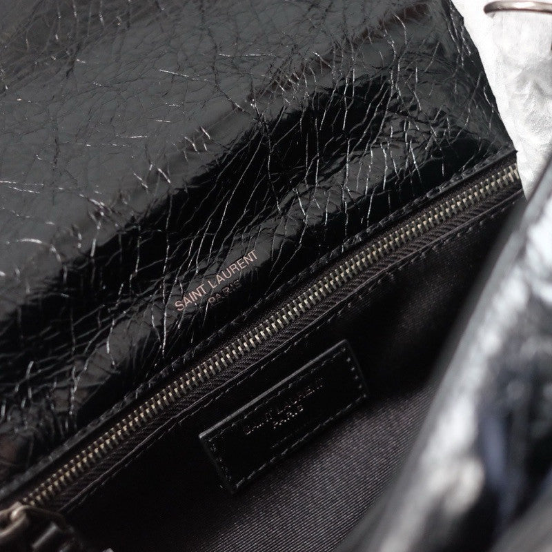YSL Niki Handbag Crinkled Leather Baby Medium